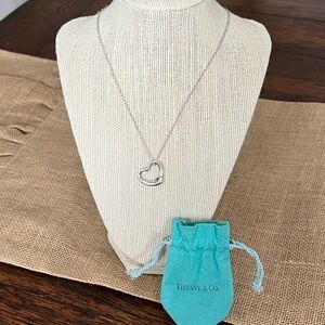 Tiffany & Co. Silver Open Heart Necklace by Elsa Perreti